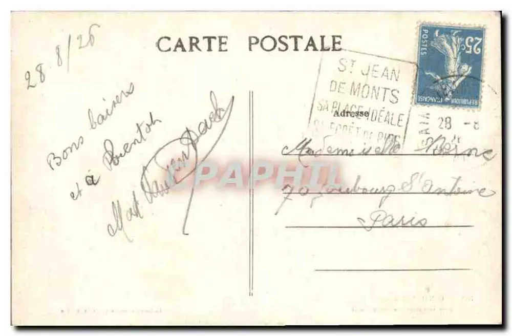 Die Felsen von Bois-Vinet — Croix-de-Vie — Sammlung Boutain - Rückseite