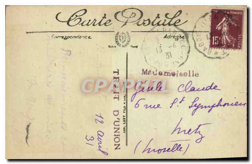 Bussang — Il Chaume e il Drumont — LL. - Verso