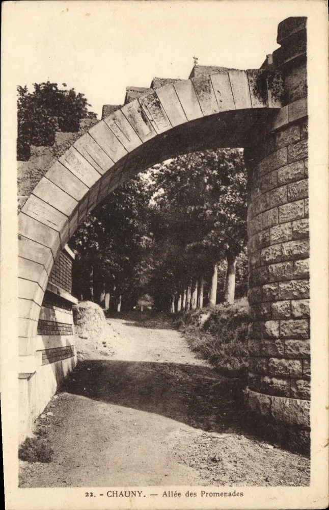 Chauny — Allée des Promenades — Edizione Asietti, n°22 - Recto