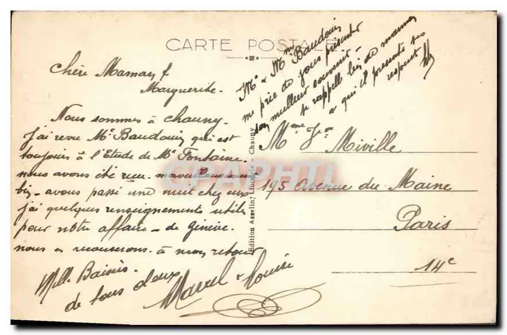 Chauny — Allée des Promenades — Edizione Asietti, n°22 - Verso