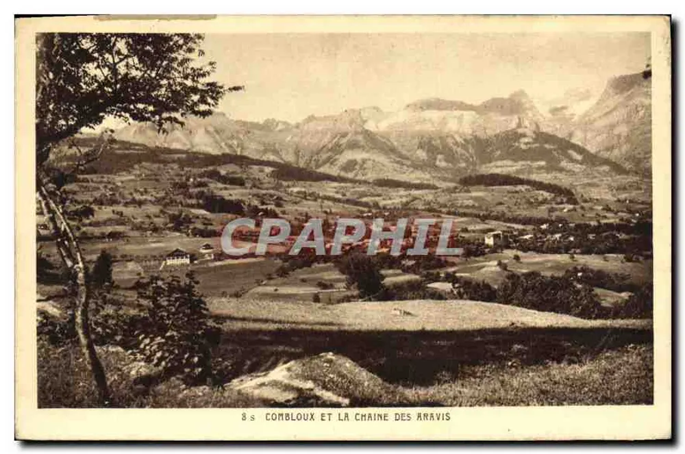 Combloux e a Cadeia dos Aravis — vista panorâmica — R.D. Salmona, fot.-editora, Chalé 'Les Faverends' (Alta Saboia) - Frente