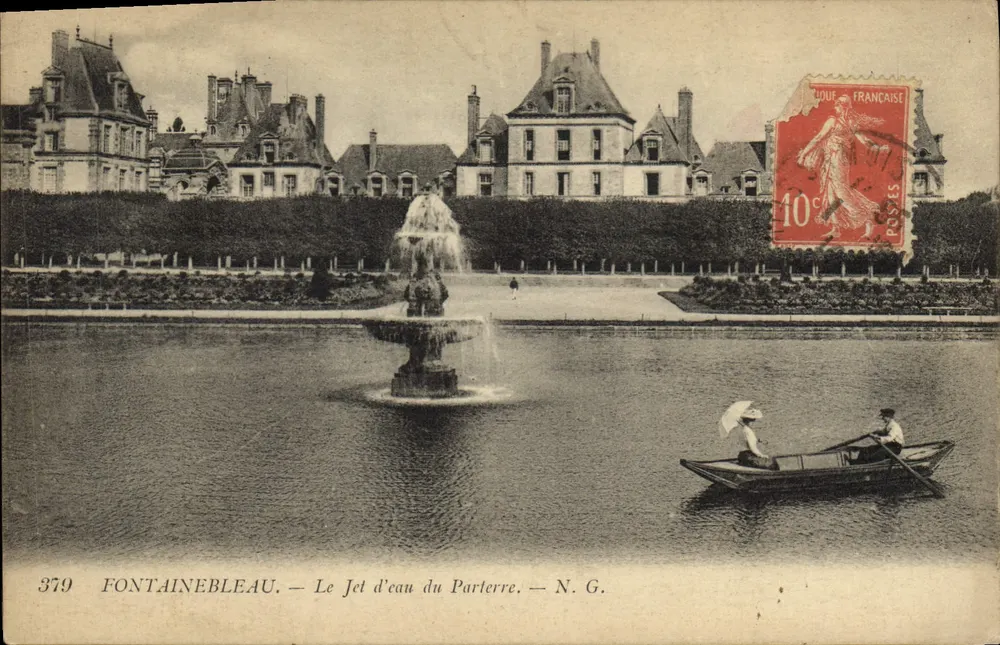 Fontainebleau — Der Wasserstrahl des Parterres — N. G. - Vorderseite