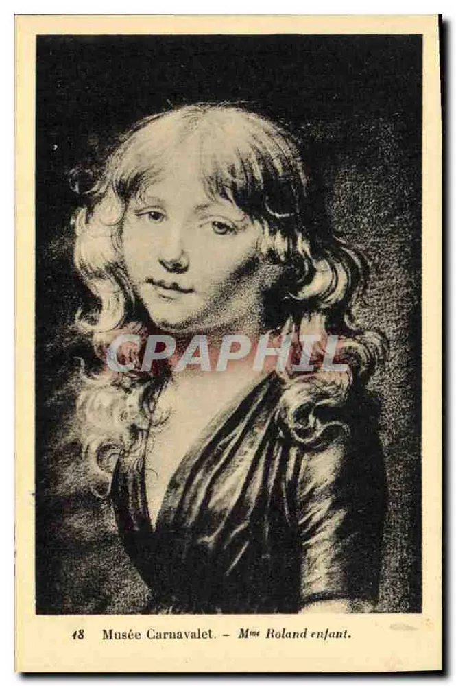 Museum Carnavalet — Mevrouw Roland kind — A. Moutet, Parijs - Voorkant