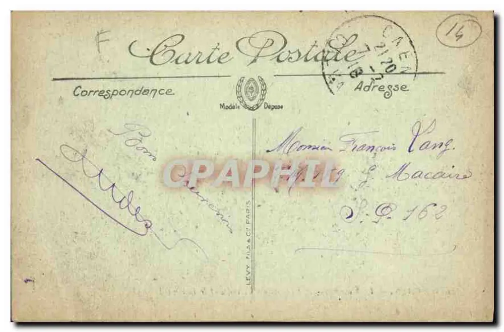 Caen — Denkmal der Kinder des Calvados und der Boulevard — L.L. - Rückseite