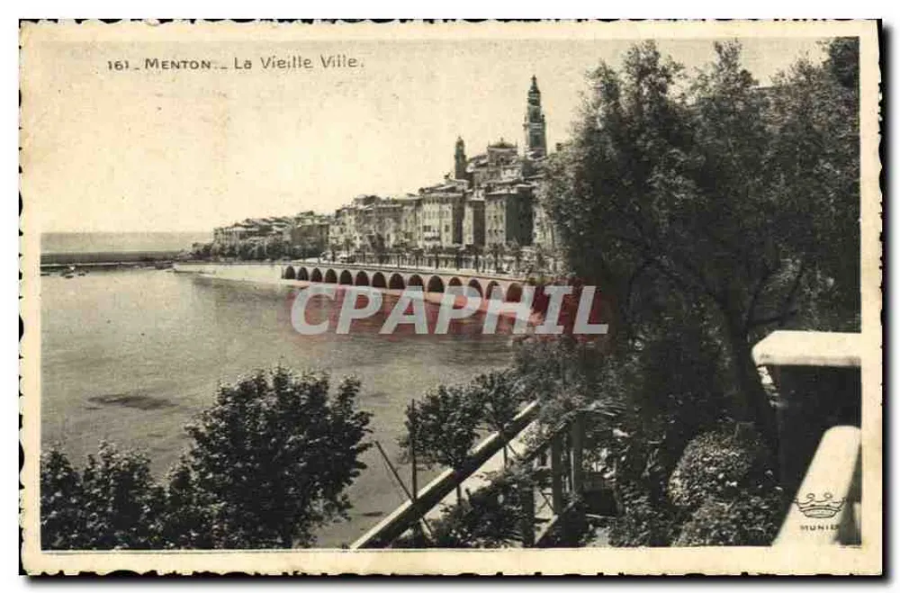 Menton - A Velha Cidade — editor Munier, n° 161 - Frente