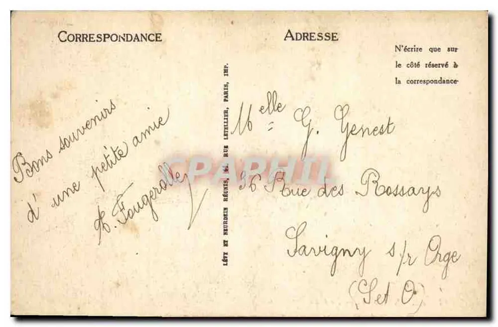 Le Tréport — O Calvário — LL - Verso