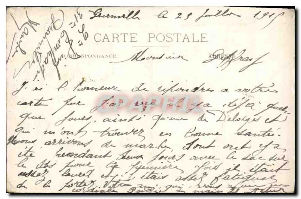 Granville — Vue Générale prise de l'Arsenal — J. Puel phot. - Verso