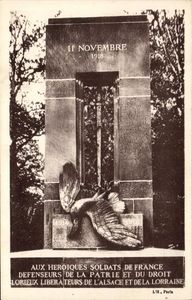 Monument du Marin — Forêt de Compiègne — 11. November 1918 — L'H., Paris - Vorderseite