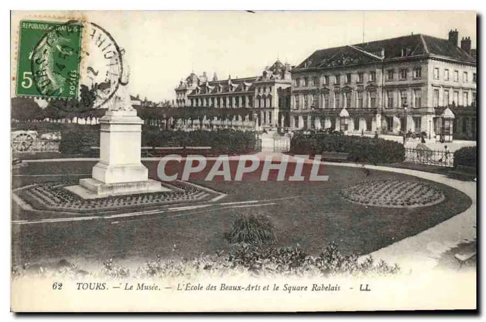 Tours — Das Museum, Die Akademie der Bildenden Künste und der Rabelais-Platz — LL - Vorderseite