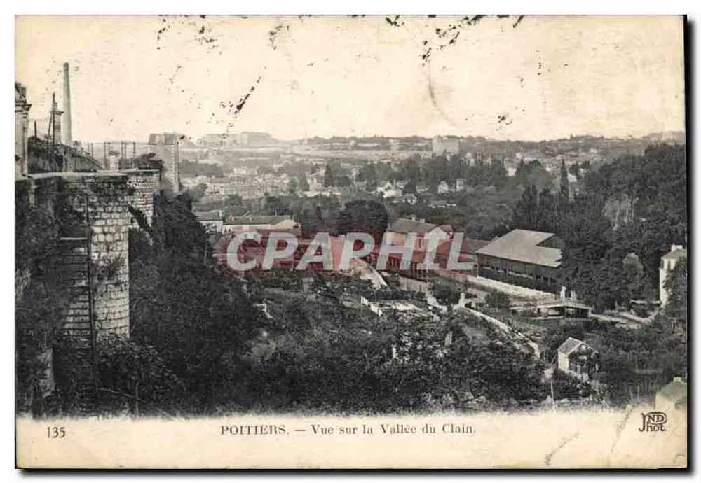 Poitiers — Blick auf die Clain-Tal — JND JACOT, Nr. 135 - Vorderseite