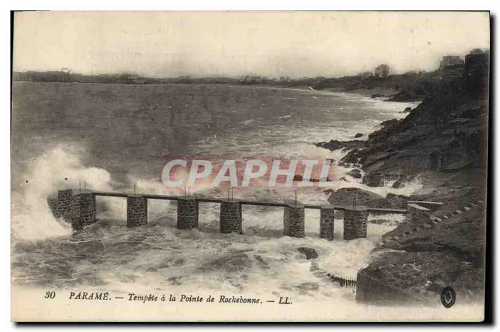 Paramé — Tempestade na Ponta de Rochebonne — LL. n°30 - Frente