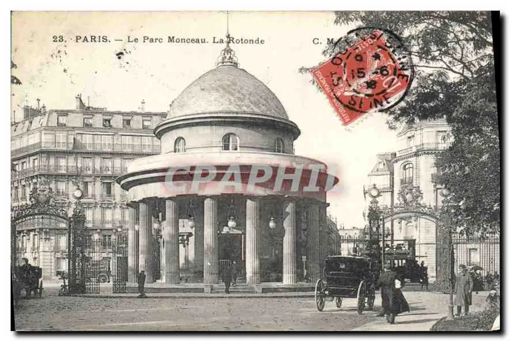 Paris — O Parque Monceau. A Rotonda — C.M. n°23 - Frente