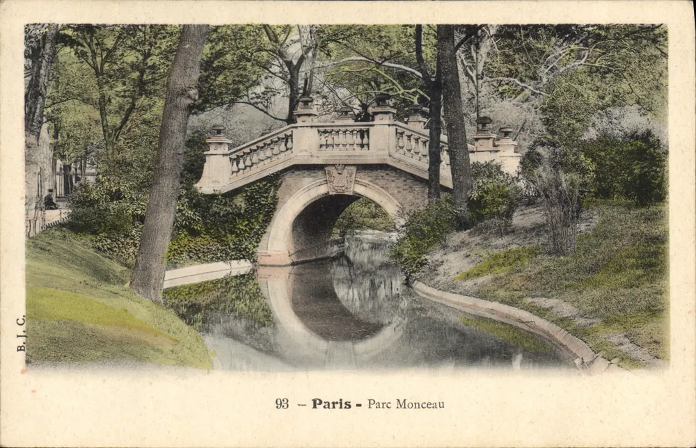 Parc Monceau — Ponte sobre canal — B.I.C. n°93 - Frente