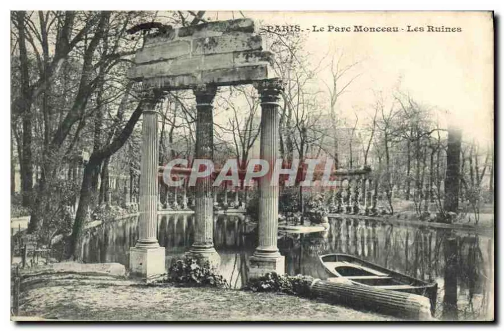 Paris - O Parque Monceau - As Ruínas - Frente