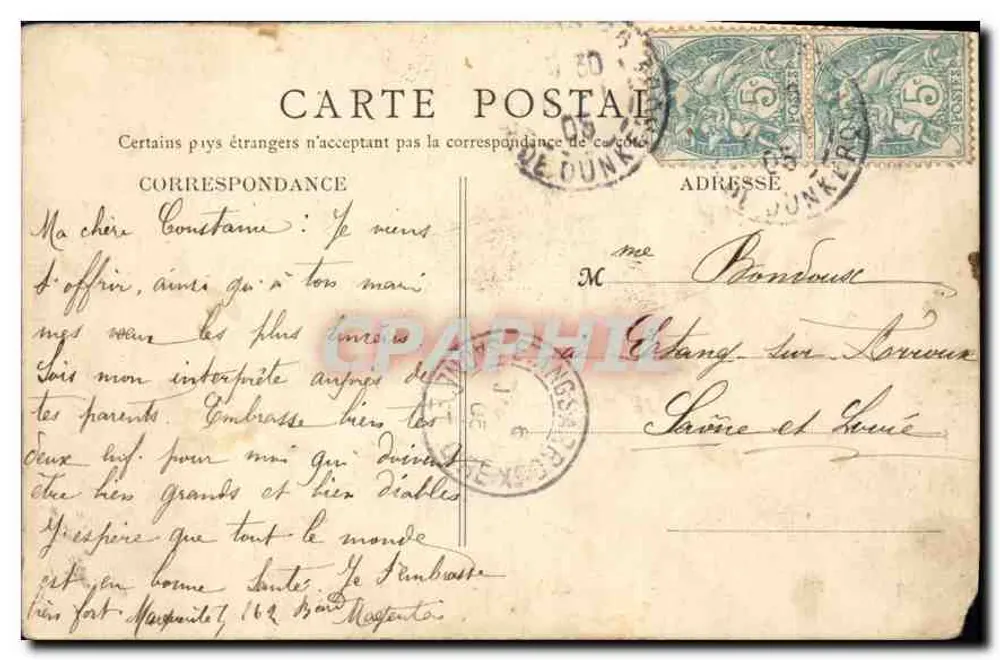 Paris — Boulevard dos Italianos — E.R. Paris, n°38 - Verso