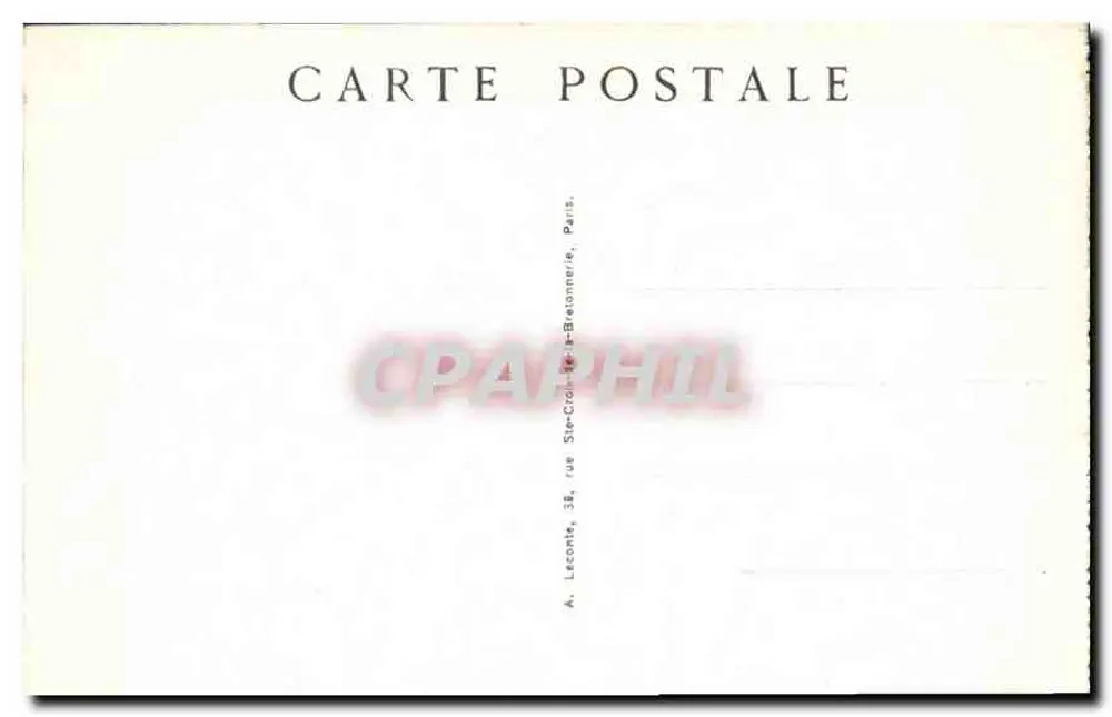 Paris — Cruzeiro Haussmann-Italiens — A. Leconte, 38, rue Ste-Croix-de-Bretonnerie, Paris - Verso