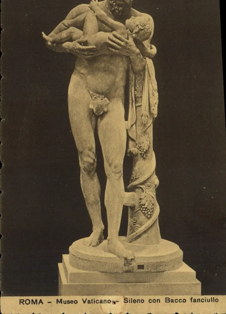 Rom - Vaticanisches Museum - Sileno mit jungem Bacchus - Vorderseite