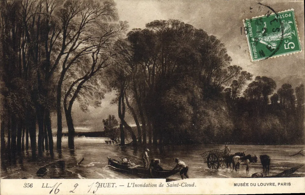 A Inundação de Saint-Cloud — Musée du Louvre, Paris — LL.16 2 13 HUET — n°356 - Frente
