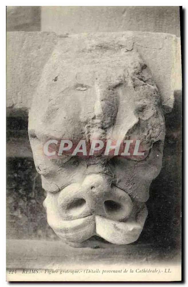 Reims — Groteske Figur — Details aus der Kathedrale — LL. n° 224 - Vorderseite