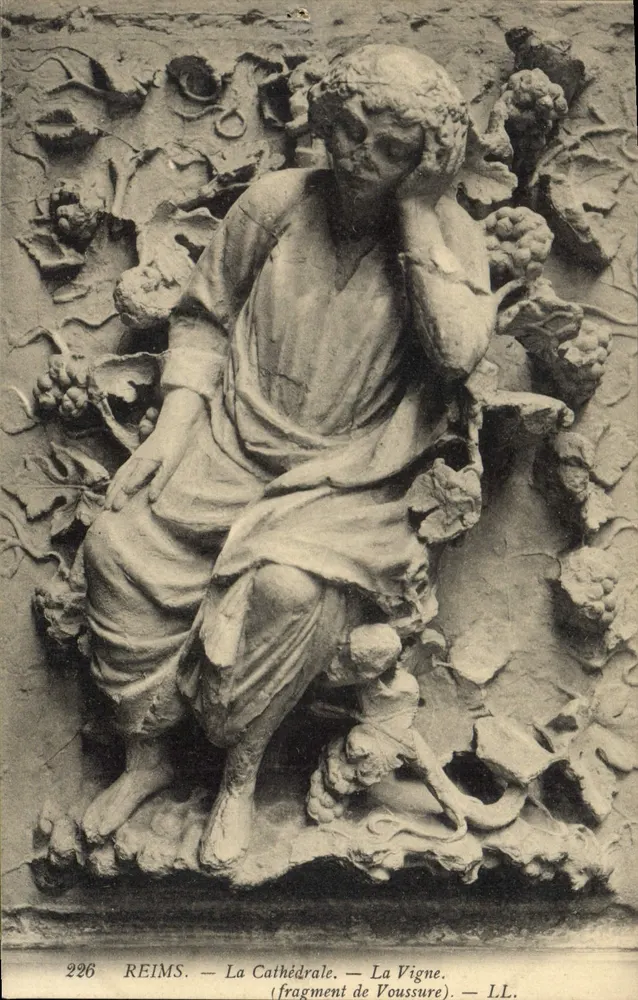 Reims — Die Kathedrale — Die Rebe (Fragment einer Voussure) — LL. n° 226 - Vorderseite