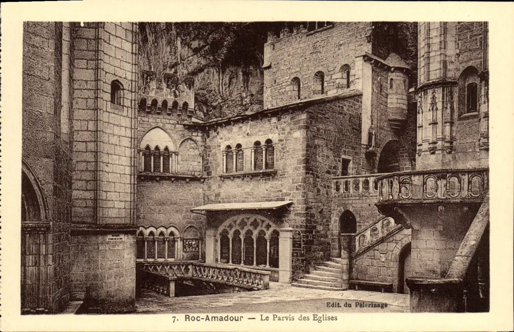 Roc-Amadour — Piazza delle Chiese — Edit. du Pèlerinage - Recto