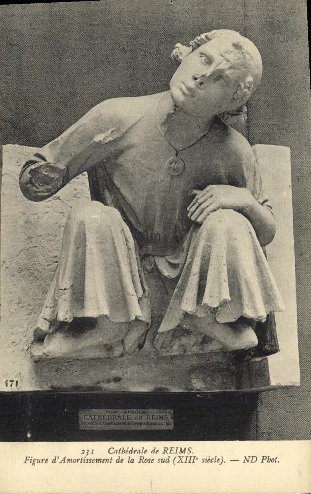Dämpfungsgestalt der Südröse — Kathedrale von Reims — ND Pbot. - Vorderseite