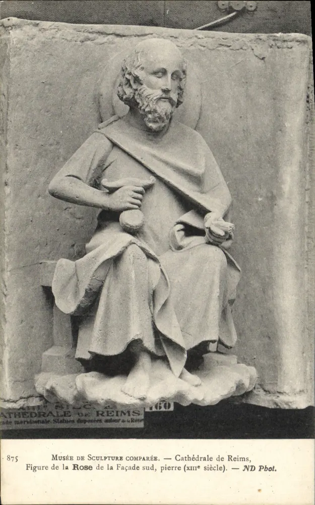 Figur der Rose — Kathedrale von Reims — Museum für vergleichende Skulptur — ND Phot. - Vorderseite