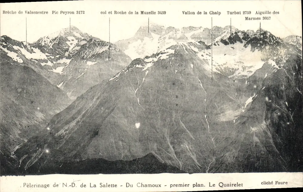 Pilgerreise zu Notre-Dame von La Salette - Du Chamoux - erster Plan. Le Quairelet — Aufnahme Faure - Vorderseite