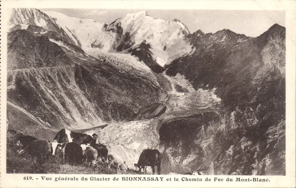 Glacier de Bionnassay und Mont-Blanc-Bahn — Allgemeiner Blick — L. Morand, phot.édit. - Vorderseite