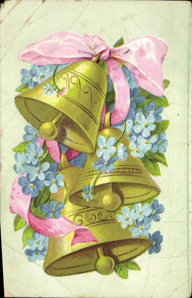Sinos e flores — 1913 — editor desconhecido, número de série não visível - Frente