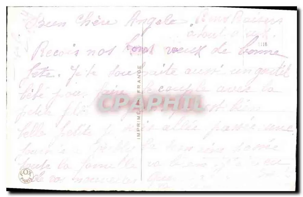 Arranjo de ciclamenos — editor/impressor desconhecido — n° de série 1116 - Verso