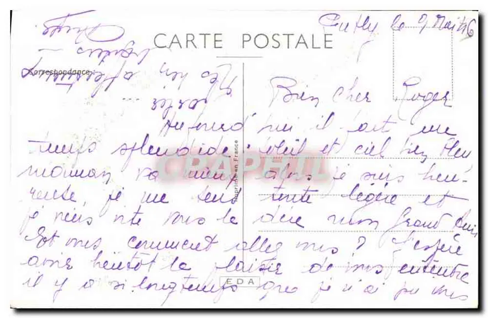 Rosas — ilustração colorida — editor desconhecido, número de série não visível - Verso