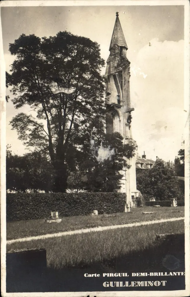 Turm der Kirche von Pirmil — Ruinen — Postkarte Guillemínot - Vorderseite
