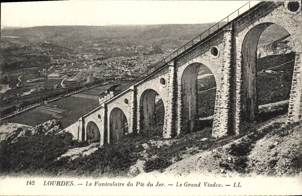 Lourdes — Der Funicular des Pic du Jer — Der Große Viadukt — LL - Vorderseite