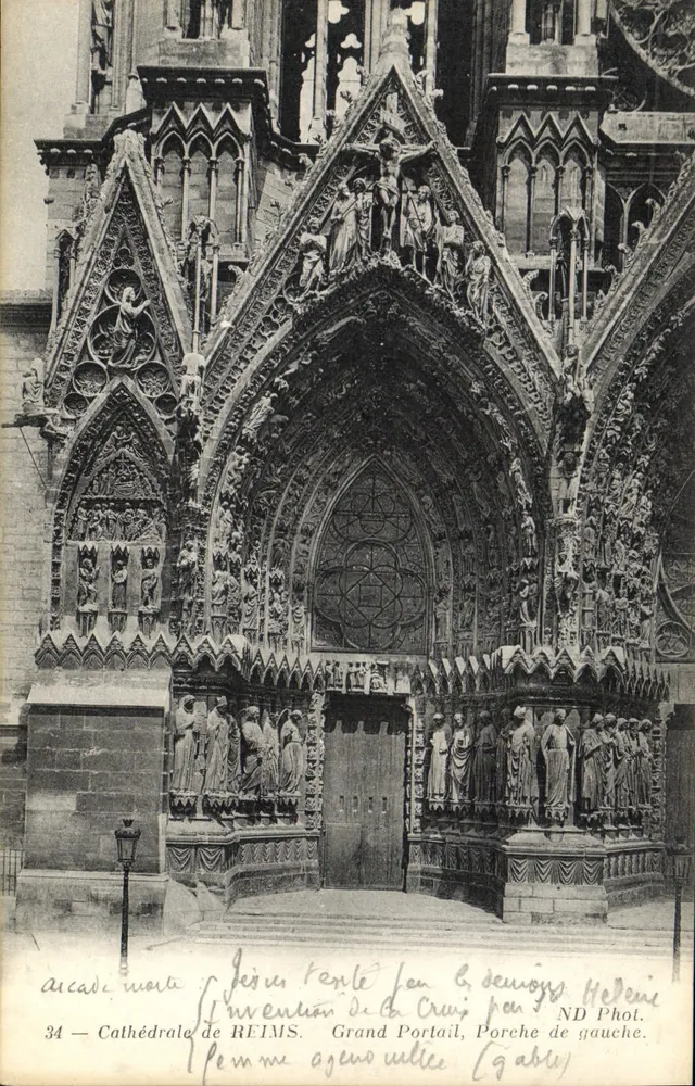 Kathedrale von Reims — Großer Portal, linkes Portal — ND Phot. Hélenie - Vorderseite