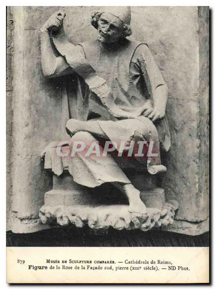 Figur der Rose von der Südseite — Kathedrale von Reims — Museum für Vergleichende Skulptur — ND Phot. - Vorderseite