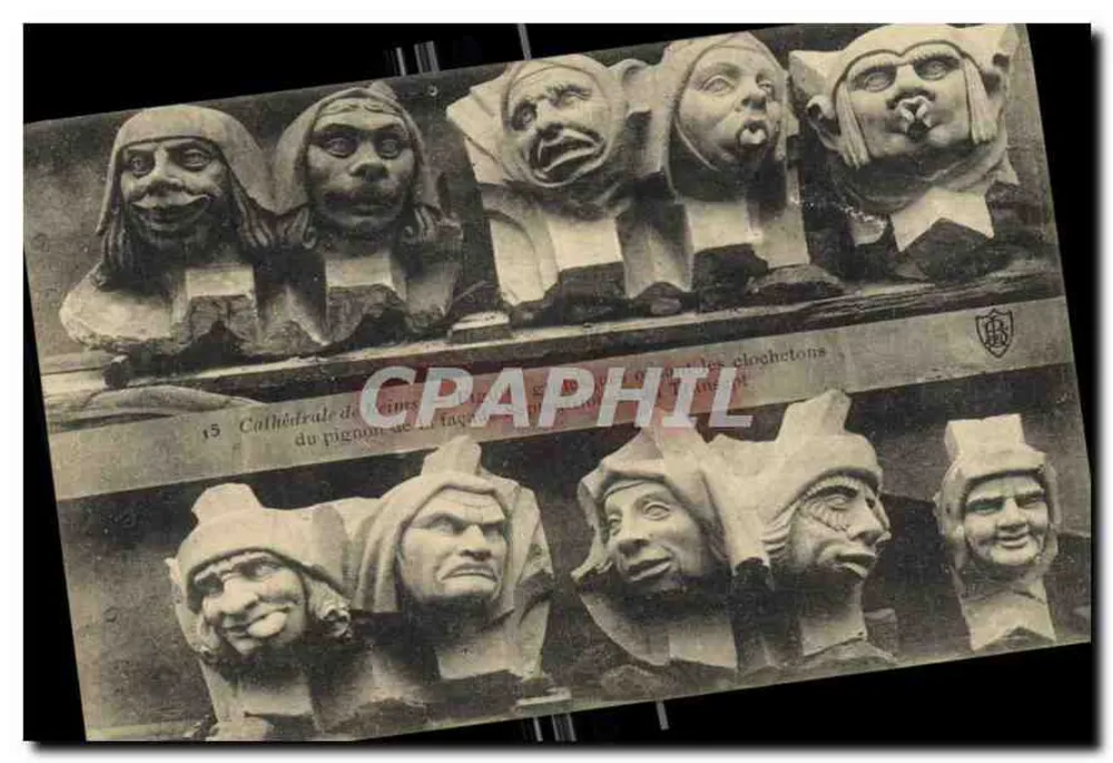 Catedral de Reims — Gargalhas e Grotescos — n°15 - Frente