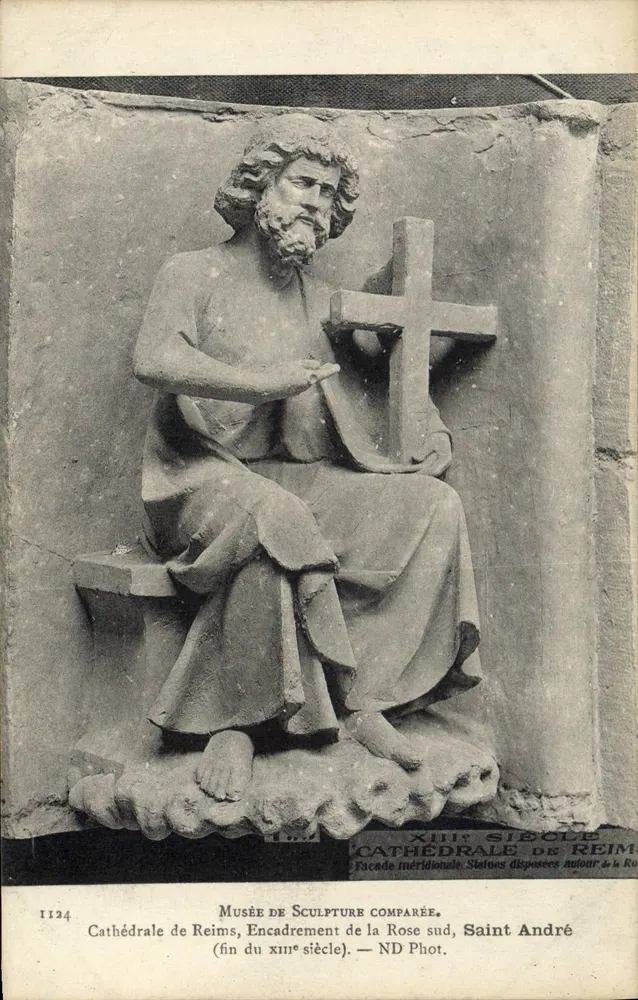 Saint André — Kathedrale von Reims — Ende des 13. Jahrhunderts — ND Phot. - Vorderseite