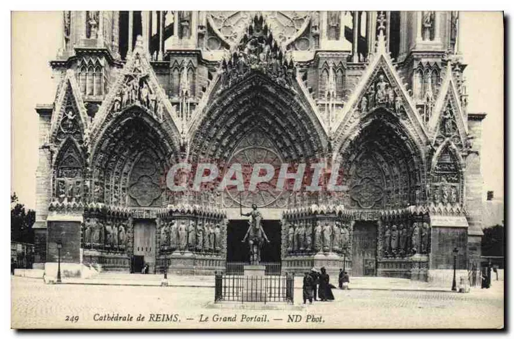 Kathedrale von REIMS — Der Große Portal — ND Phot. - Vorderseite