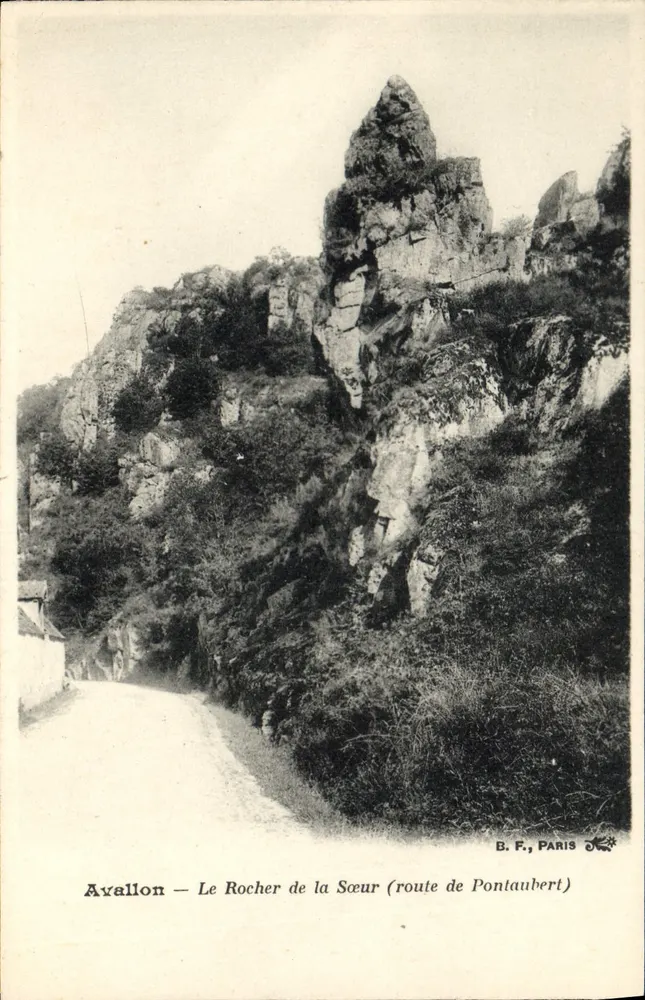 Avallon — Der Felsen der Schwester (Route von Pontaubert) — B. F., PARIS - Vorderseite