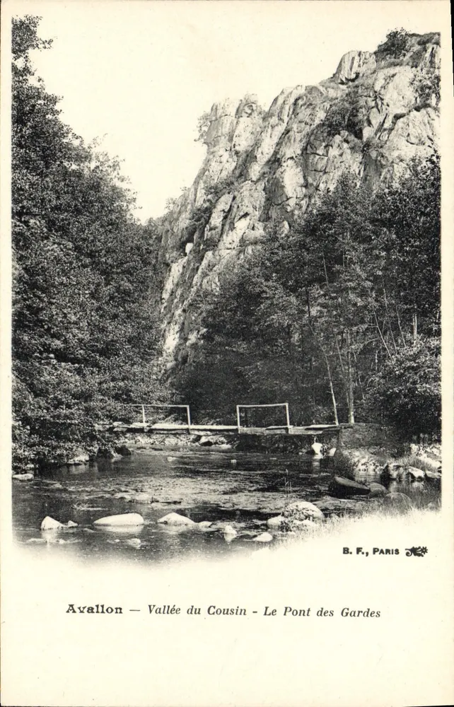 Avallon — Tal des Cousin — Die Brücke der Wächter — B. F., Paris - Vorderseite