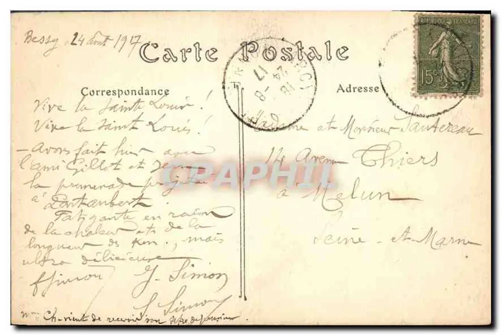 Avallon — I bordi del Cousin a Pont-Aubert — ND. - Verso