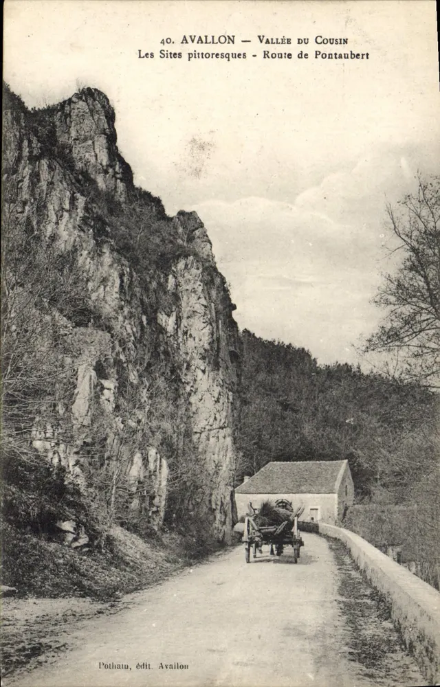 Avallon — Tal des Cousin — pittoreske Orte — Route de Pontaubert — Pothau, Verlag Avallon - Vorderseite