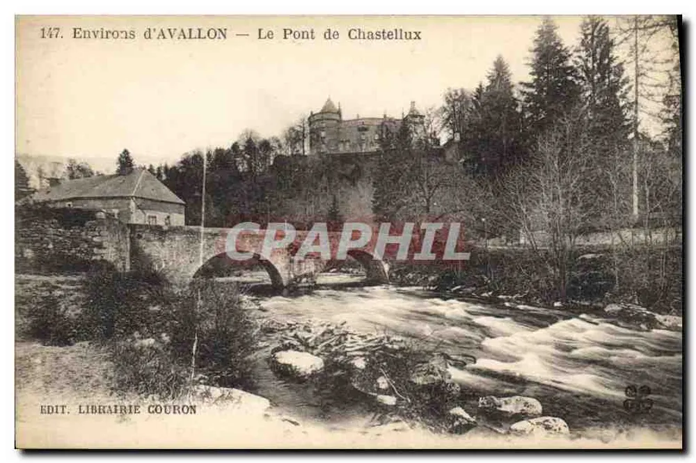 Environs d'AVALLON — Le Pont de Chastellux — Édit. Librairie Couron - Frente