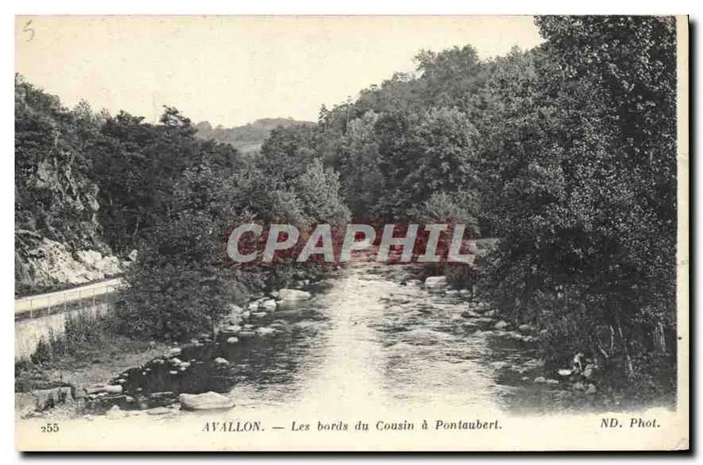 Avallon — As margens do Cousin em Pontaubert — ND. Fot. - Frente