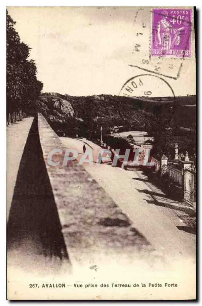 Avallon — Ansicht vom Terreaux de la Petite Porte — Lib. Pap. P. Wachet, Avallon, n°287 - Vorderseite