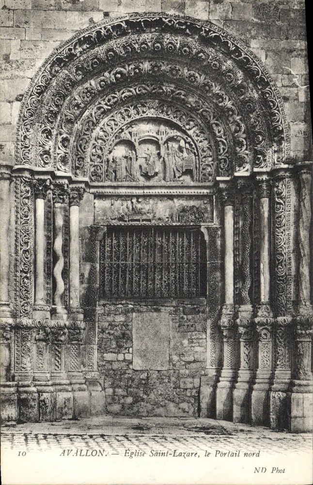 Avallon — Kirche Saint-Lazare, Nordportal — ND Phot - Vorderseite