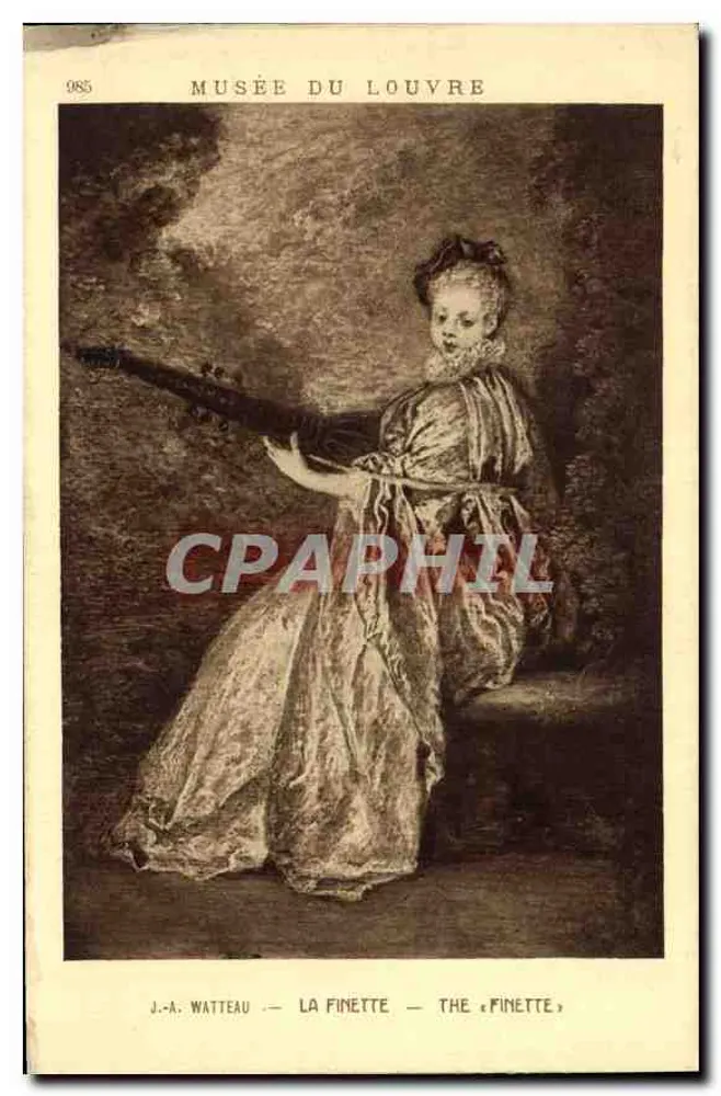 La Finette — J.-A. Watteau — Museu do Louvre — n° 985 - Frente