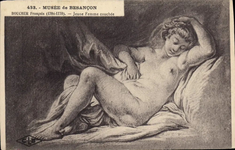 Museum von Besançon — junge Frau im Liegen — Boucher François (1704-1770) — Nr. 433 - Vorderseite