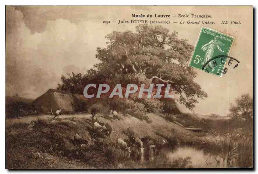 Louvre-Museum — Französisch Schule — Jules Dupré (1812-1889) — Der Große Eiche — ND Fotografie - Vorderseite